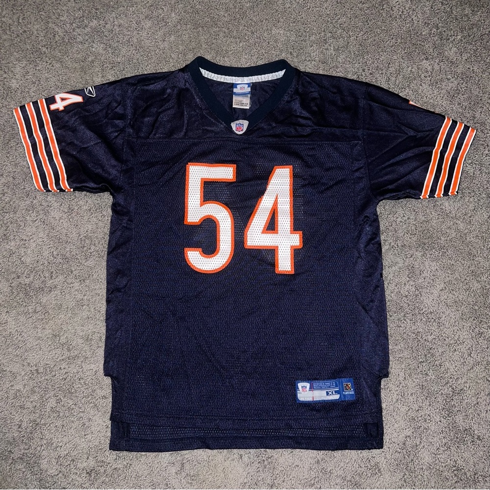 Brain Urlacher #54 Blue Reebok On-Field NFL Jersey  Youth XL Chicago Bears